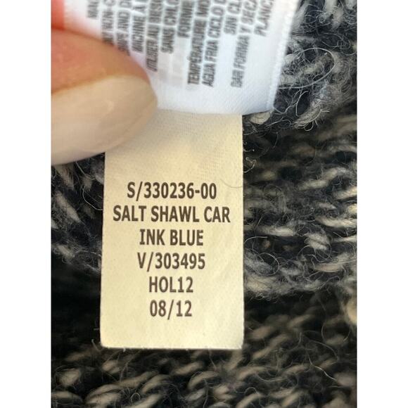 OLD NAVY Mens Ink Blue Wool Blend Salt Shawl Cardigan Button Down Preppy - Picture 8 of 11